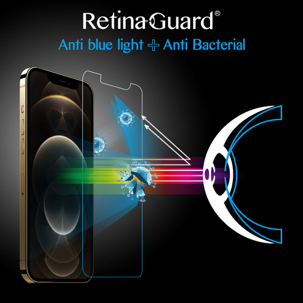 RetinaGuard 視網盾 iPhone 12 Pro Max (6.7") 抗菌防藍光鋼化玻璃保護貼